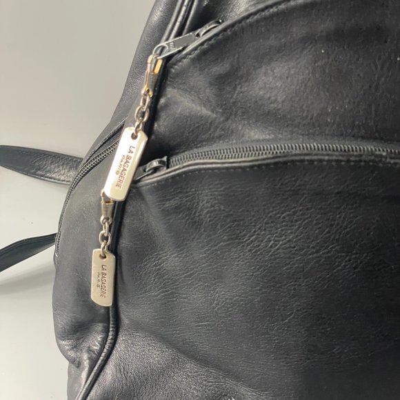 Unique La Bagagerie Paris Black Leather Backpack main image 11